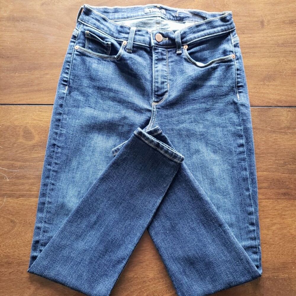 Banana Republic Mid Rise Skinny Leg Slim Fit Jean Una Wash Stretch Denim Size 26 - Picture 4 of 8